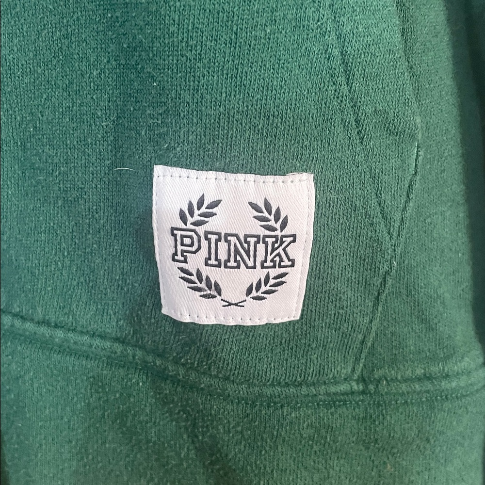 PINK Victoria's Secret Green Hoodie Spartan nation hoodie small sports classic - Picture 4 of 6